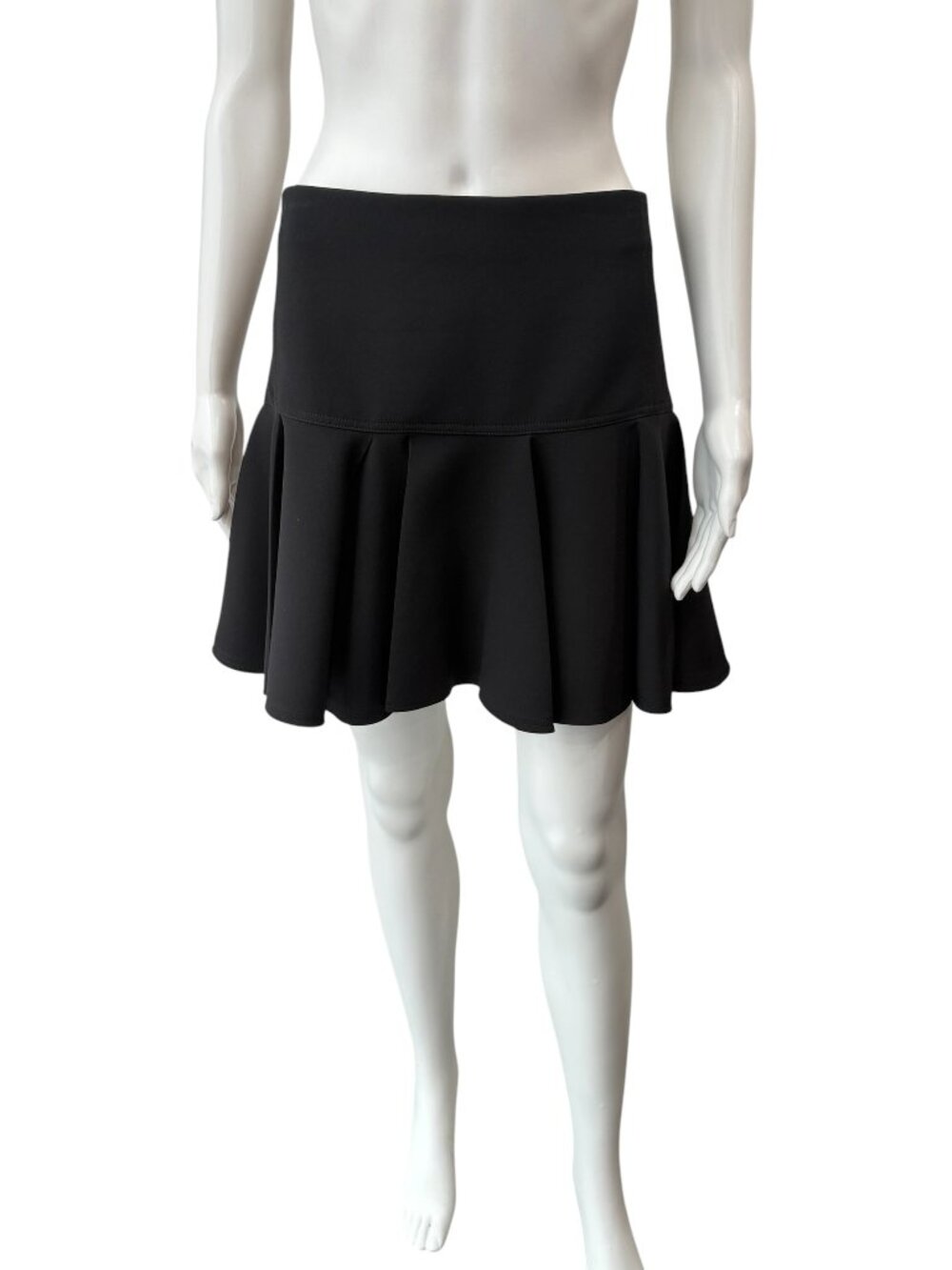 Chloe Black Short Pleated Ruffle Mini Skirt size FR 38/6